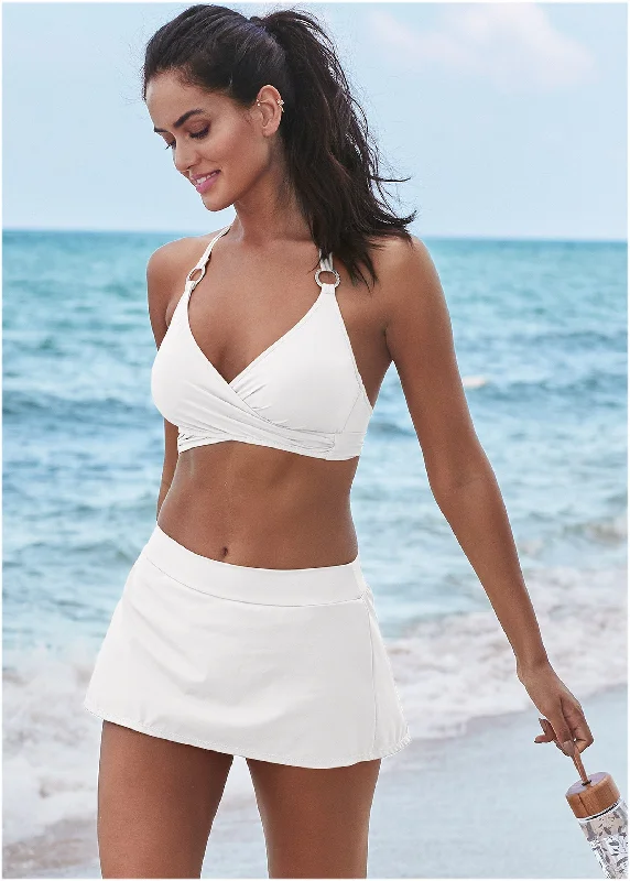 Aruba swim skirt - Pearl White