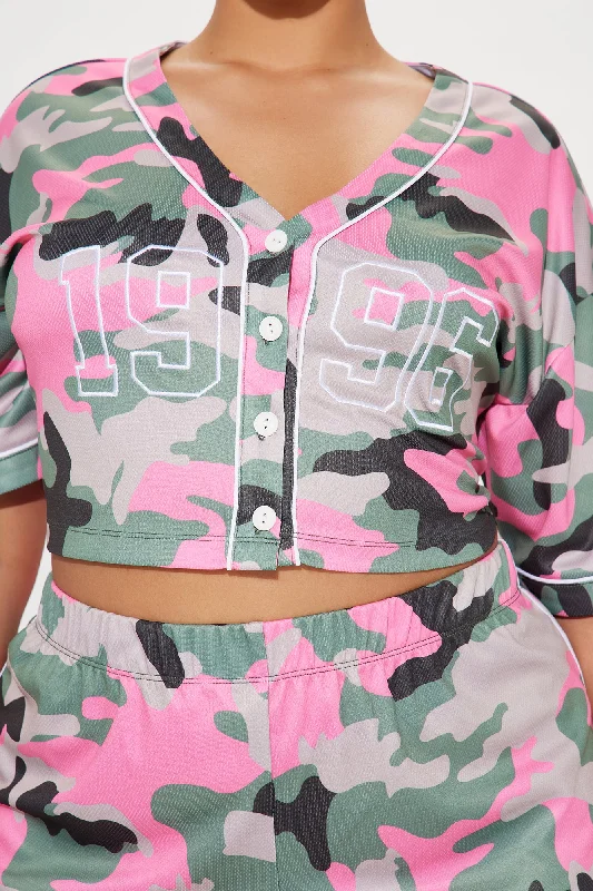 1996 Camo Short Set - Pink/combo