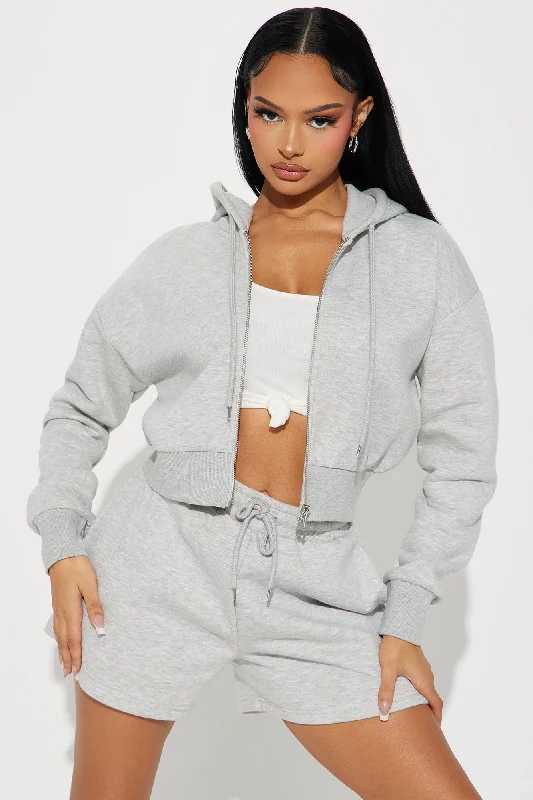 Brianna Sweatshirt Set - Heather Grey