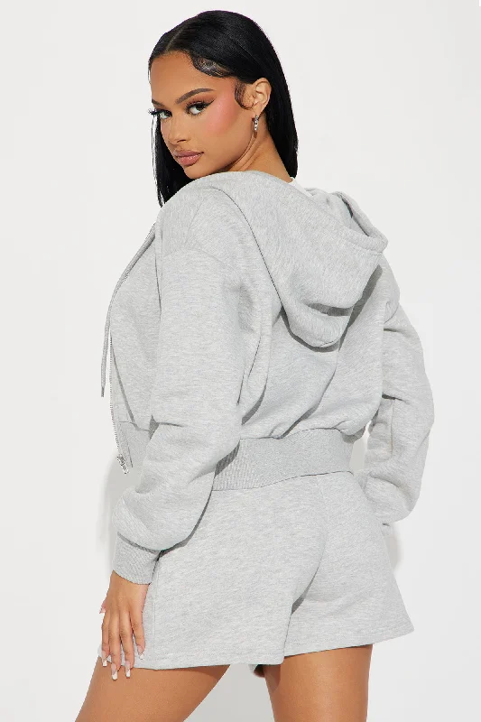 Brianna Sweatshirt Set - Heather Grey