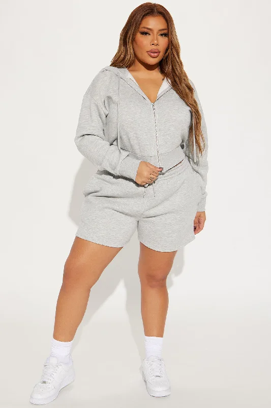 Brianna Sweatshirt Set - Heather Grey