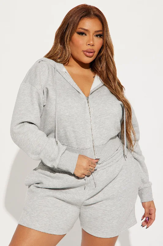 Brianna Sweatshirt Set - Heather Grey