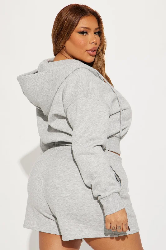 Brianna Sweatshirt Set - Heather Grey