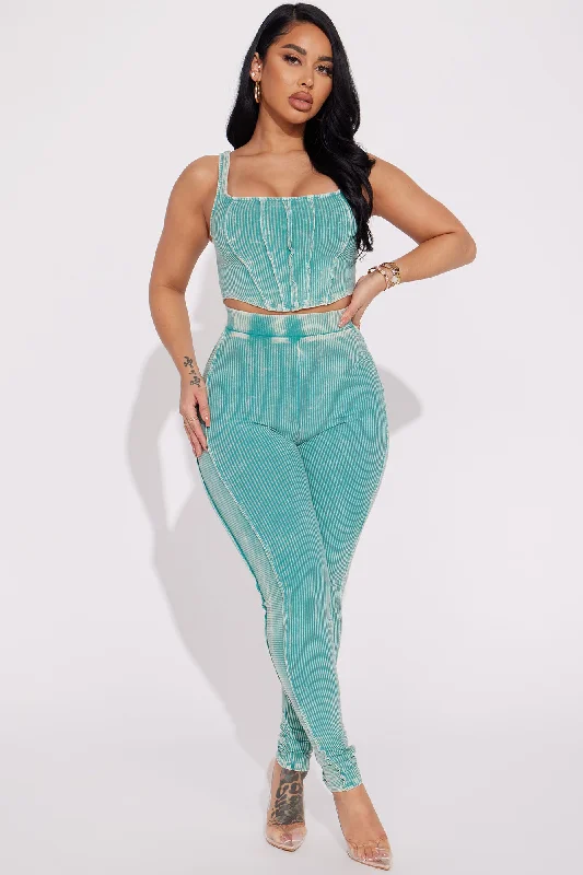 Made The List Legging Set  - Teal