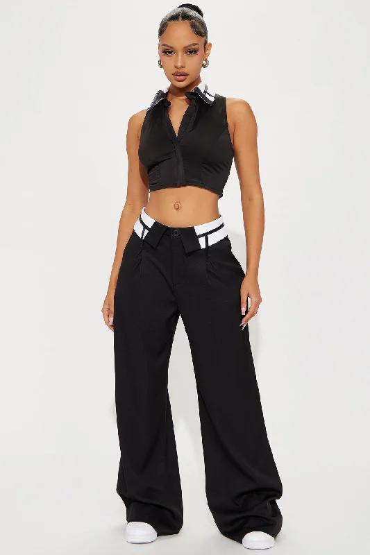 Mindful Thinking Pant Set - Black/White