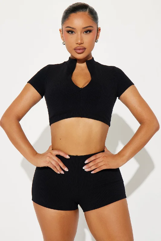 Noelle Snatched Short Set - Black