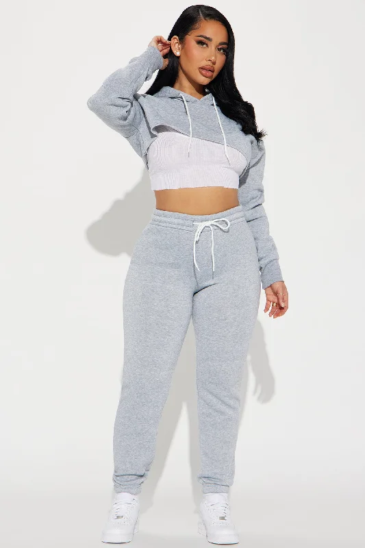 The Extra Mile Jogger Set - Heather Grey