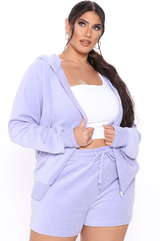 The OG Trendsetter Velour Short Set - Lavender