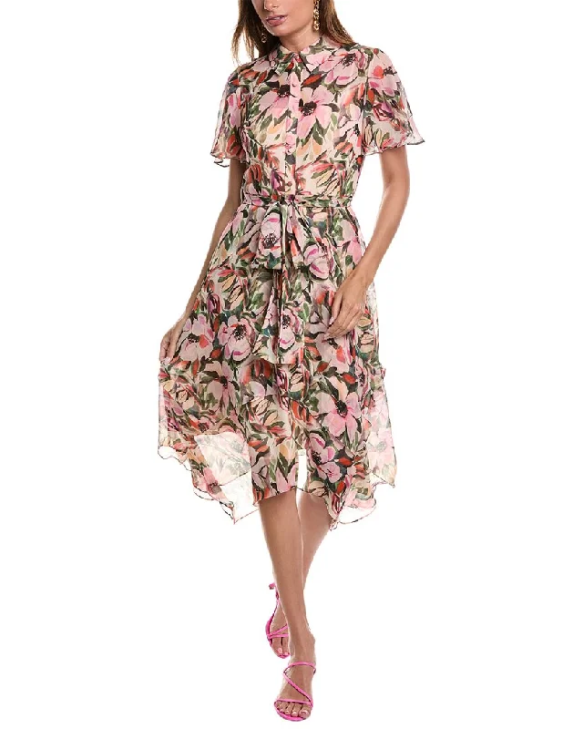 Mikael Aghal Printed Shirtdress