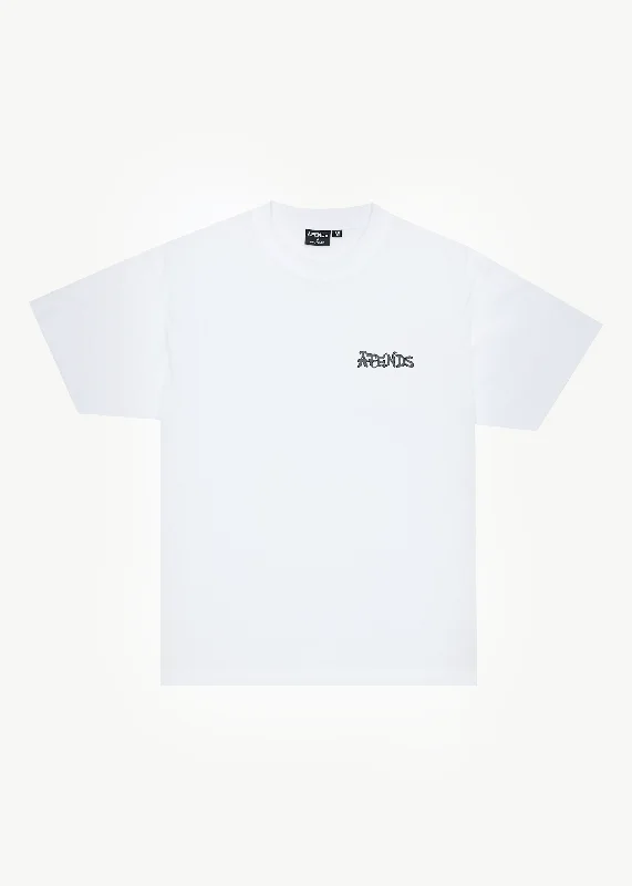 AFENDS Mens Destroyer - Boxy Fit Tee - White