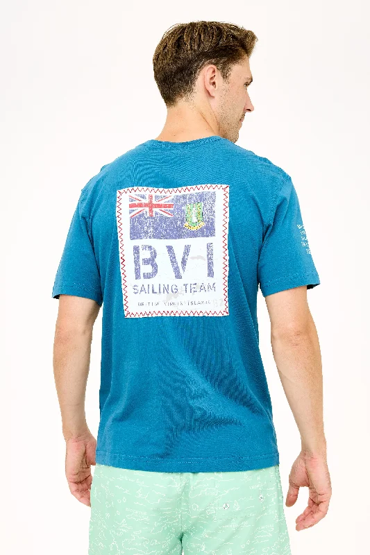 BVI Sailing Team Patch T-Shirt - Deep Sea