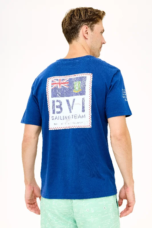 BVI Sailing Team Patch T-Shirt - Racing Blue