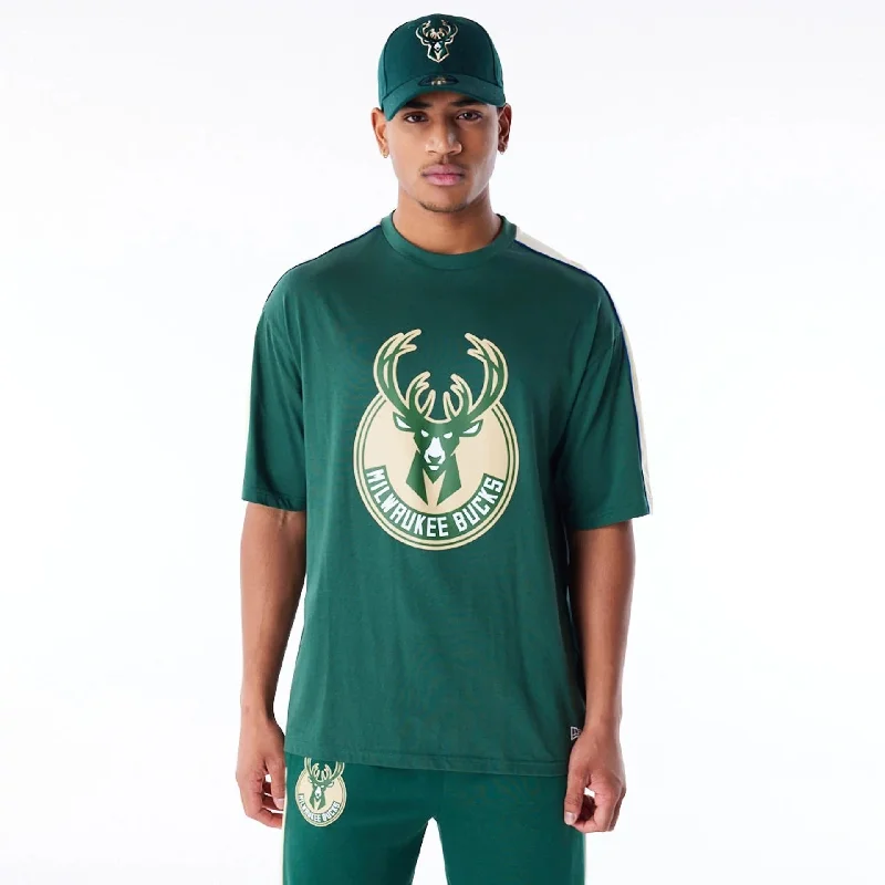 Milwaukee Bucks NBA Panel Dark Green Oversized T-Shirt