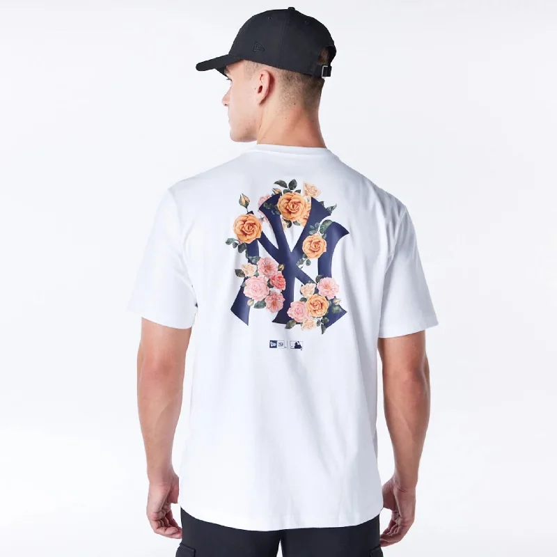 New York Yankees MLB Flower New Era Korea White T-Shirt