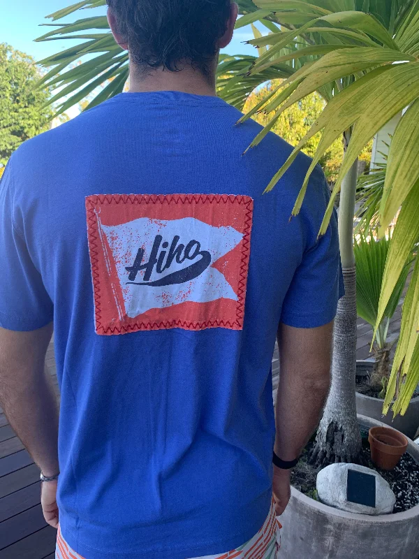 HIHO Pennant Patch T-Shirt - Barbuda Blue