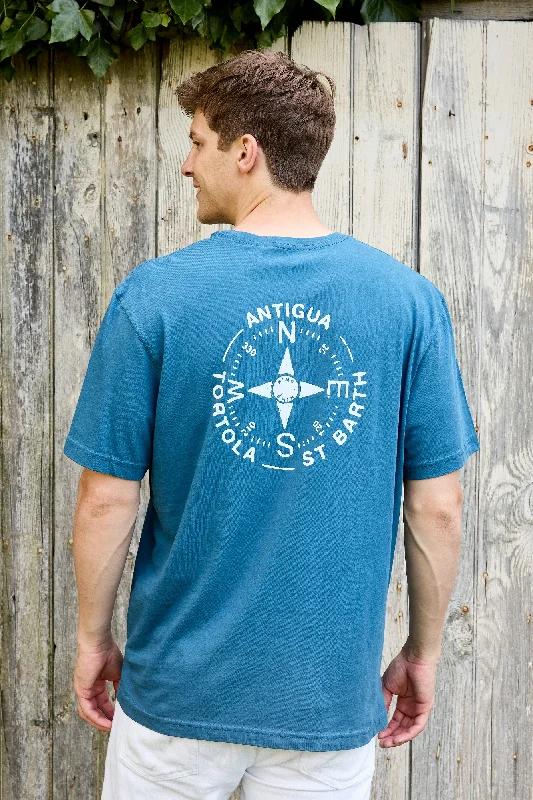 Tortola Compass T-Shirt - Deep Sea