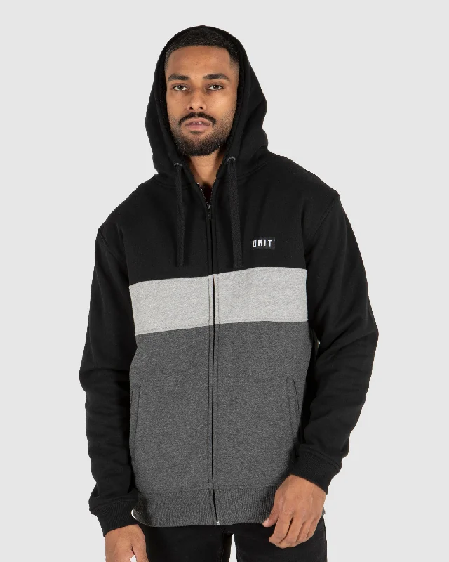 UNIT Mens Unite Zip Thru Hoodie - Sherpa Lined