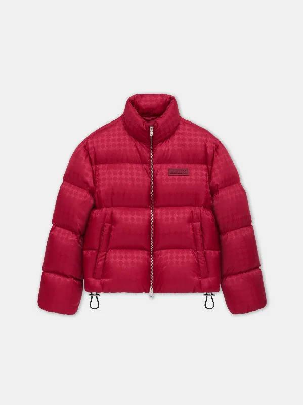 MA QUAD JACQUARD DOWN JACKET - Deep Red