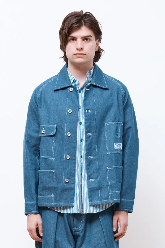 Railroad Jacket Indigo Denim Wonky-Wear