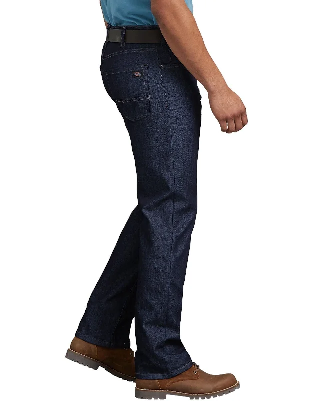 Review - Flex Regular Fit Straight Leg 5-Pocket Toughmax Denim Jeans (Rinsed Indigo Blue)