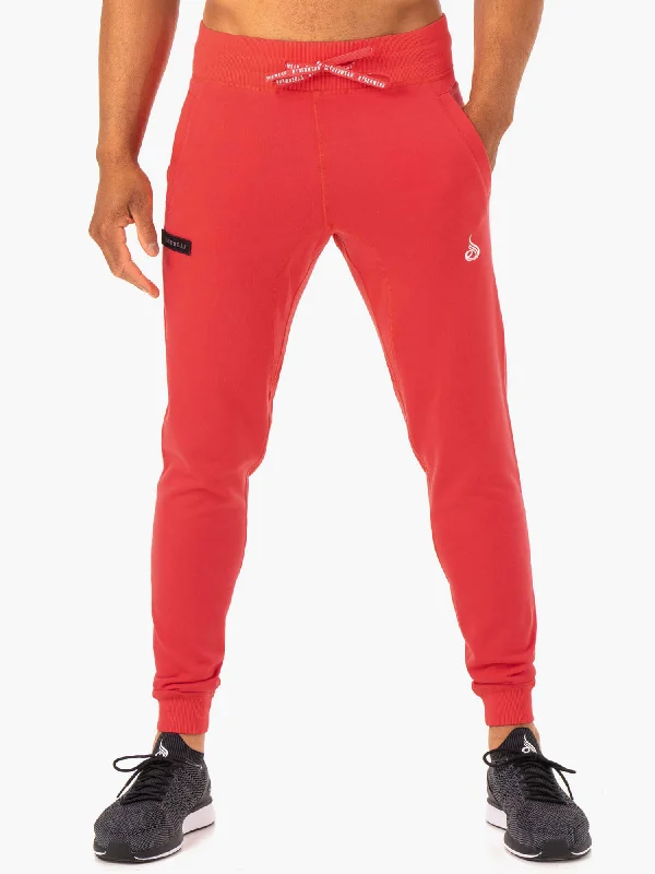 Recharge Tapered Track Pant - Red