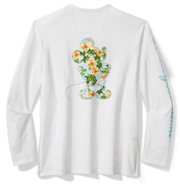 Tommy Bahama Big & Tall Disney Postcard To Paradise Lux Long Sleeve T-Shirt - White