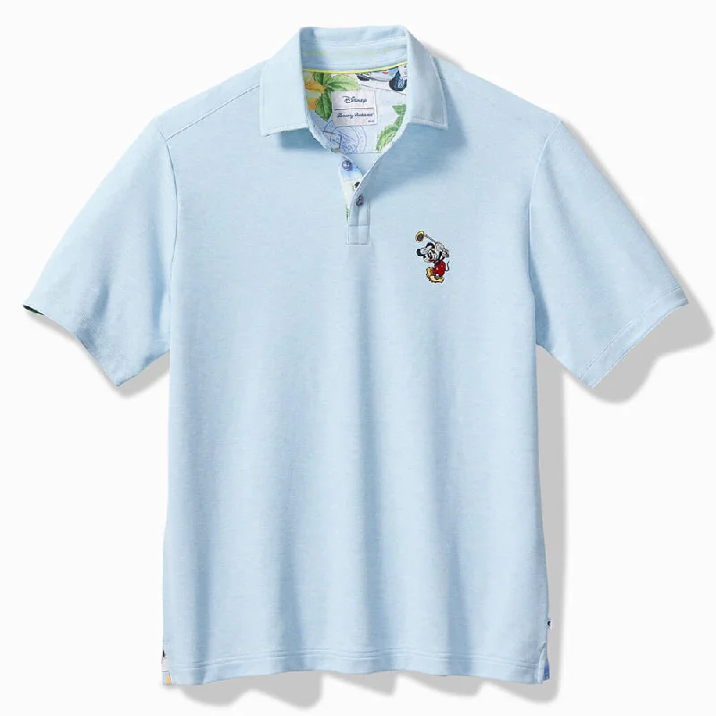 Tommy Bahama Big & Tall Islandzone Disney Postcard To Paradise Five Polo Shirt - Light Sky Heathered