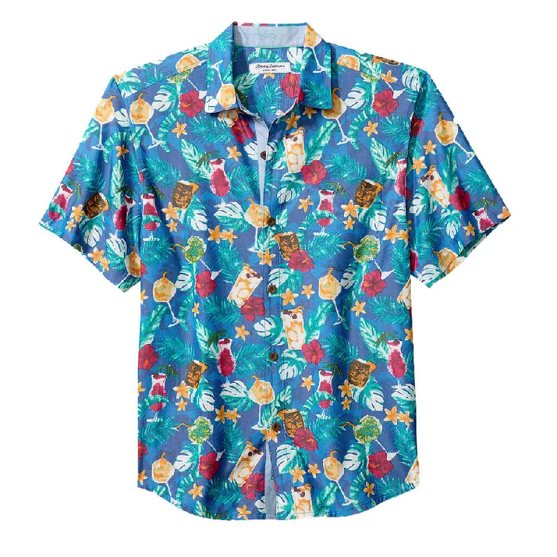 Tommy Bahama Big & Tall IslandZone Mojito Bay Salud Camp Shirt - Campanula