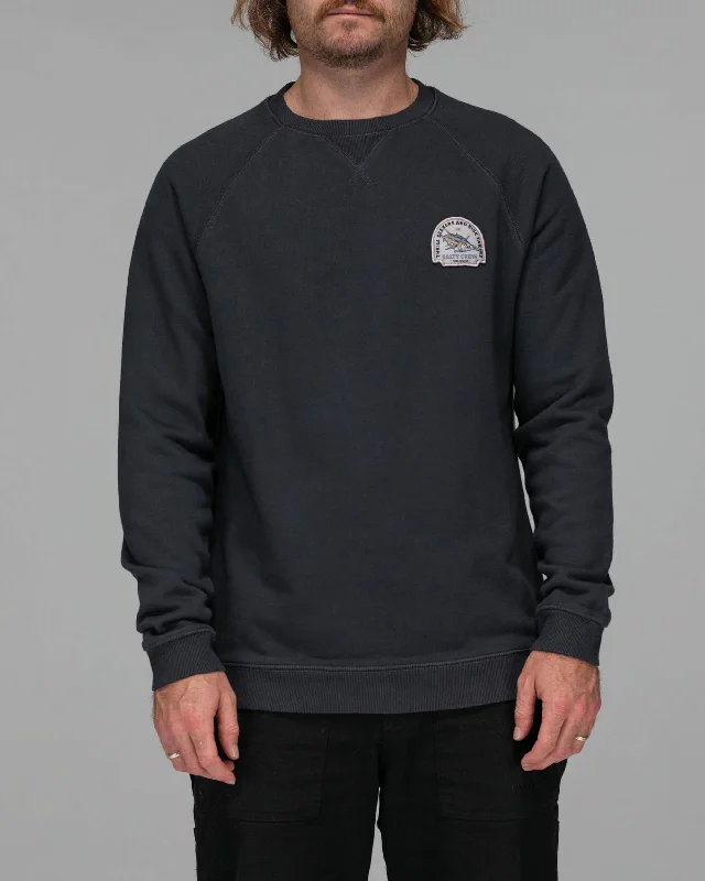 CHASER VINTAGE CREW FLEECE - Pigment Black