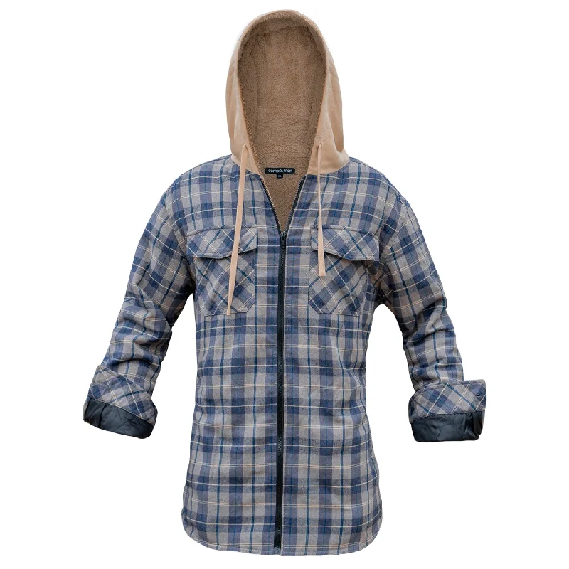 Frontier Zip Plush Lined Flannel with hood