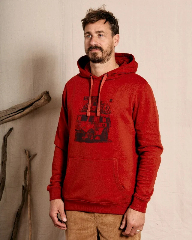 Go Anywhere - Mens Recycled Pop Hoodie - Red