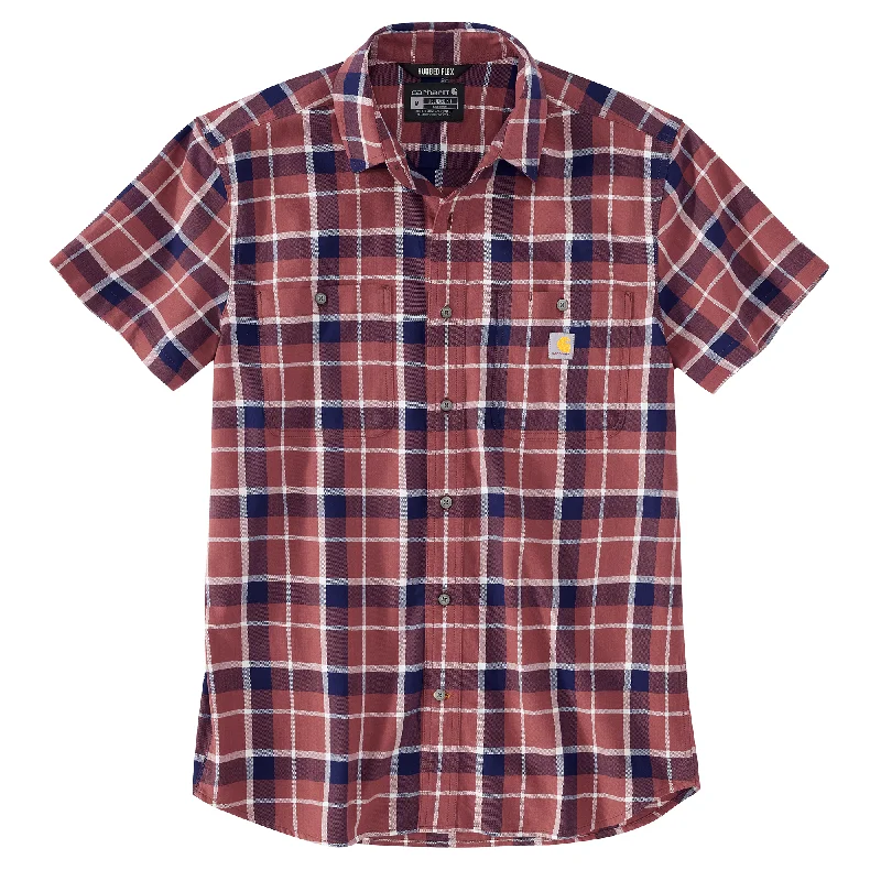 Men's Rugged Flex Relaxed Fit Lightweight Short-Sleeve Plaid Shirt