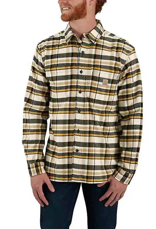 Relaxed Fit  Midweight Flannel Long-Sleeve Plaid Shirt