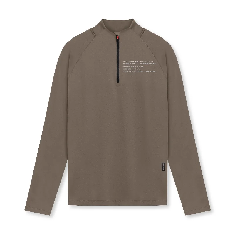 0725. Core Fitted Quarter Zip  - Deep Taupe