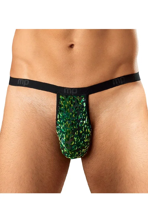 Men's Animal Burnout Velvet Snake Pouch Thong - Limited Stock Clearance