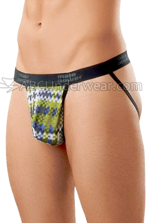 Digital Plaid String Microfiber Jockstrap Underwear