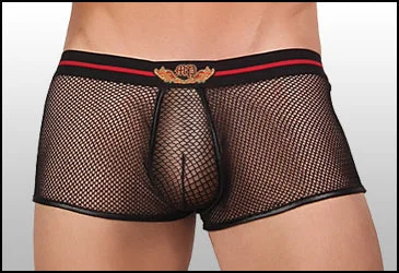 Male Power Lo Rise Pouch Enhancer Fishnet Short - Clearance