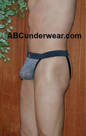 Metal Mesh Look Fabric Jock Strap