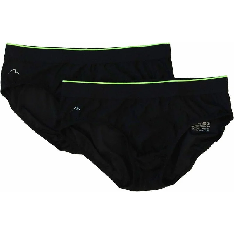 More Mile Performance (2 Pack) Mens Running Briefs - Black