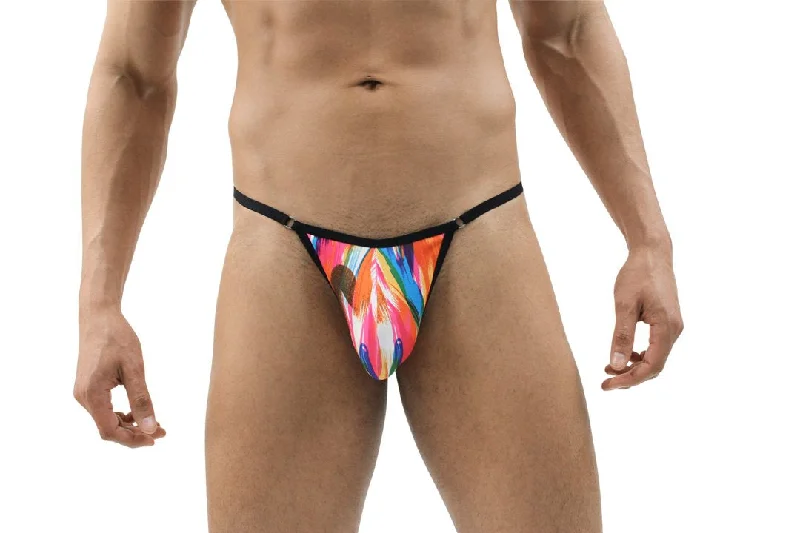 Artistic Brush Stroke Print G-string - Men's Thong