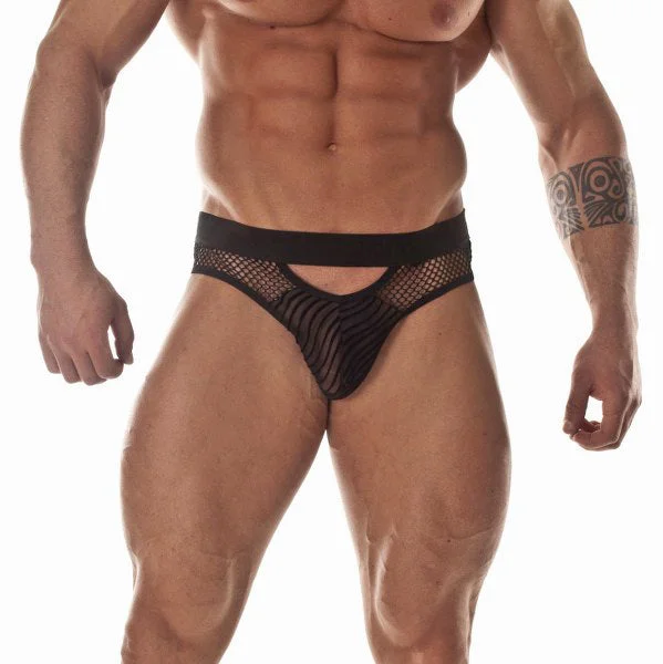 Sheer Black Panther Scoop Brief Men's Underwear - BLOWOUT SALE!