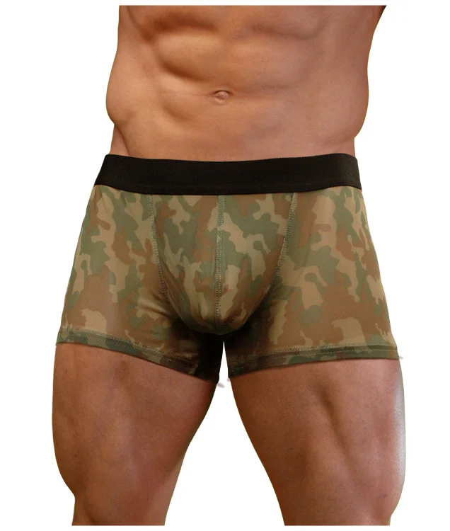 Sheer Green Camo Pouch Trunk Underwear - BLOWOUT SALE!