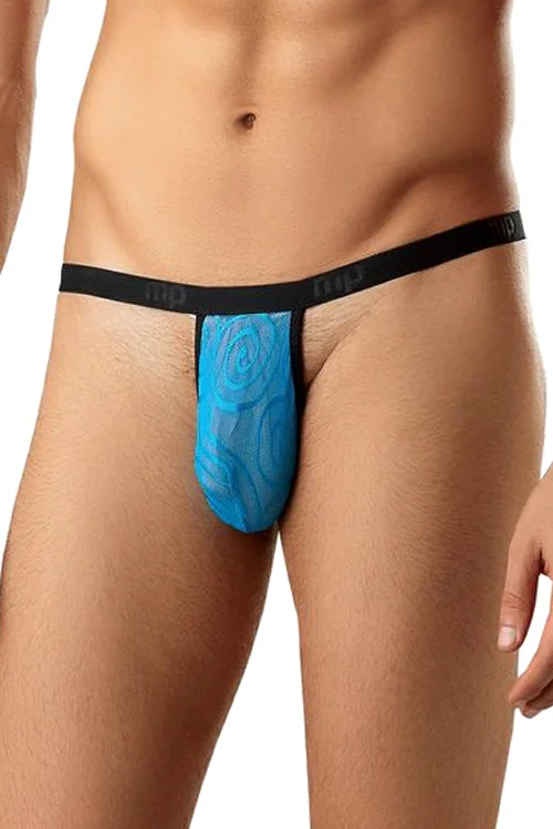 Limited Stock: Swirl Mesh Men's Sheer Thong Underwear - Exclusive Offer