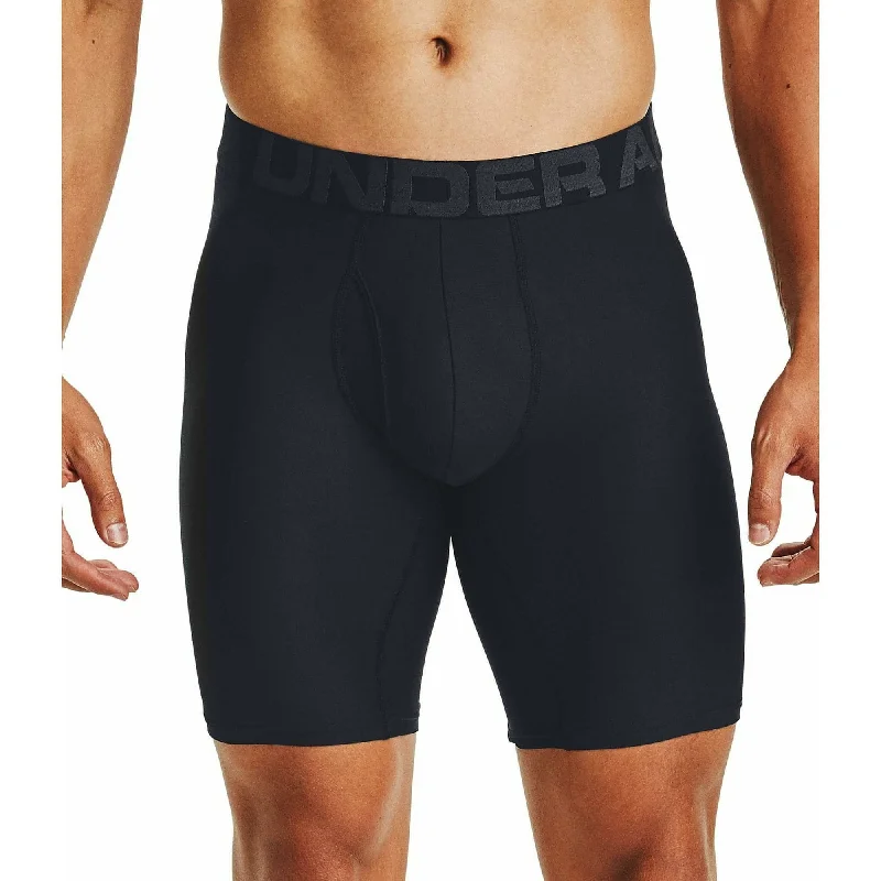 Under Armour Tech 9 Inch (2 Pack) Mens Boxer Jock - Black