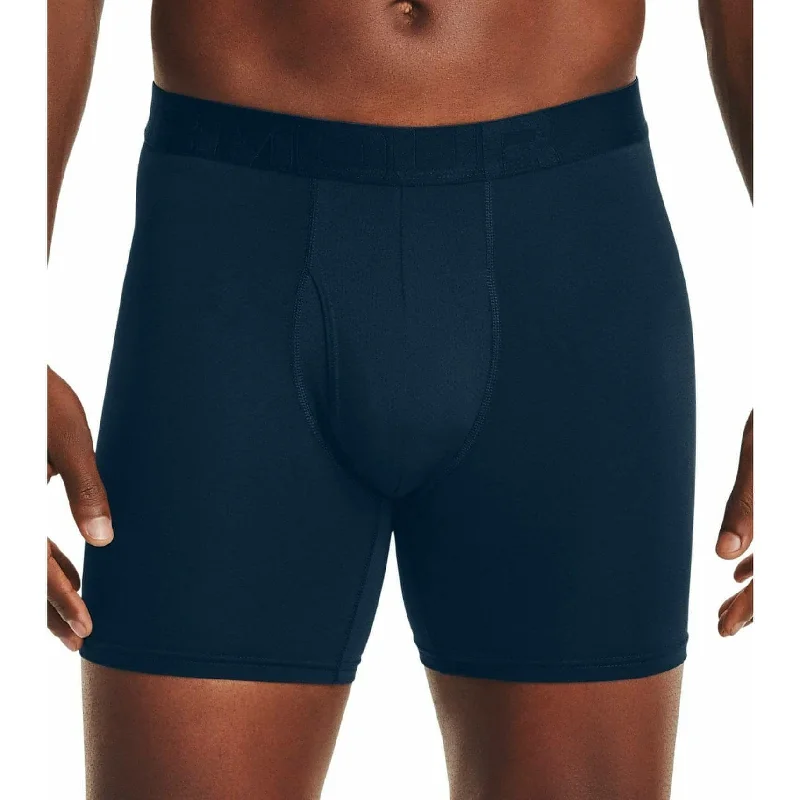 Under Armour Tech Mesh 6 Inch (2 Pack) Mens Boxer Jock - Navy