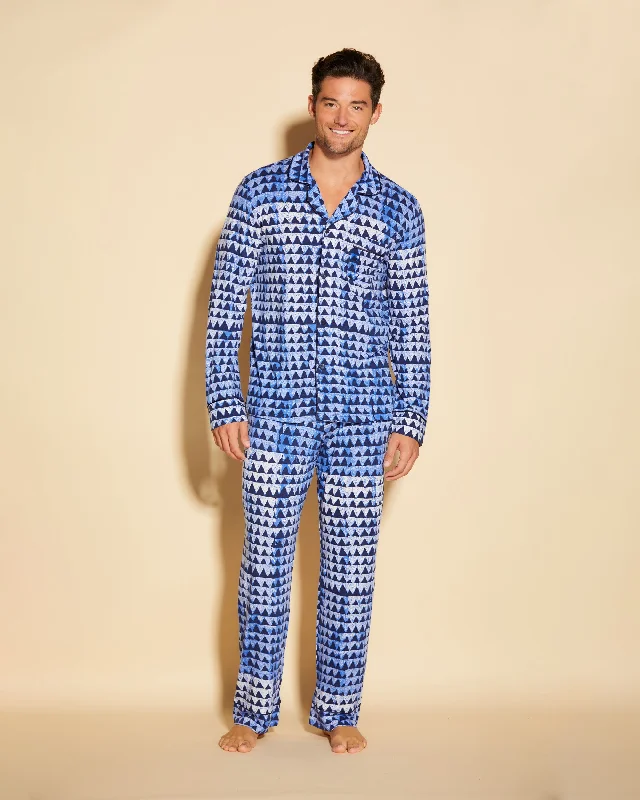 Conjunto De Pijama Para Hombre Clásico Con Camisa De Manga Larga Y Pantalones