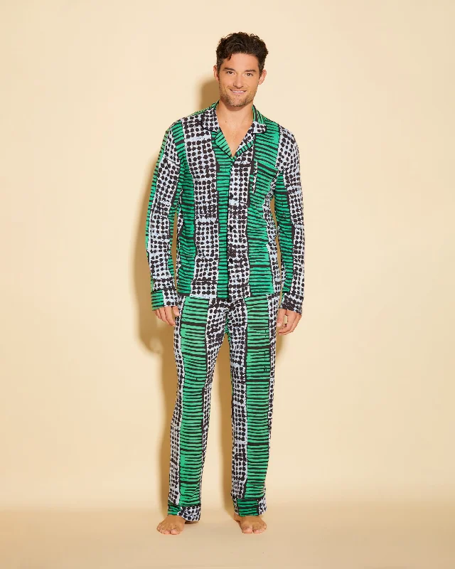 Ensemble De Pyjama Classique À Manches Longues Et Pantalon Pour Hommes