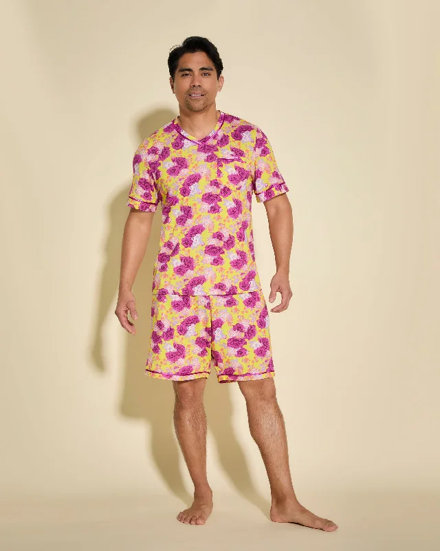 Kurzärmeliges Top & Shorts Pyjama-Set Für Männer