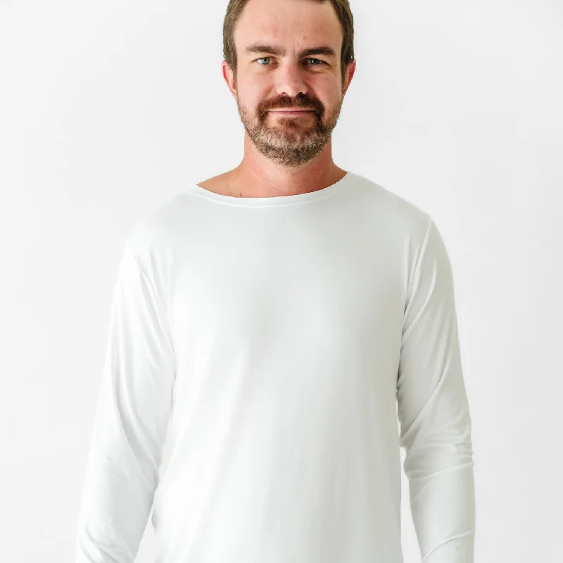 Bright White Men's Pajama Top