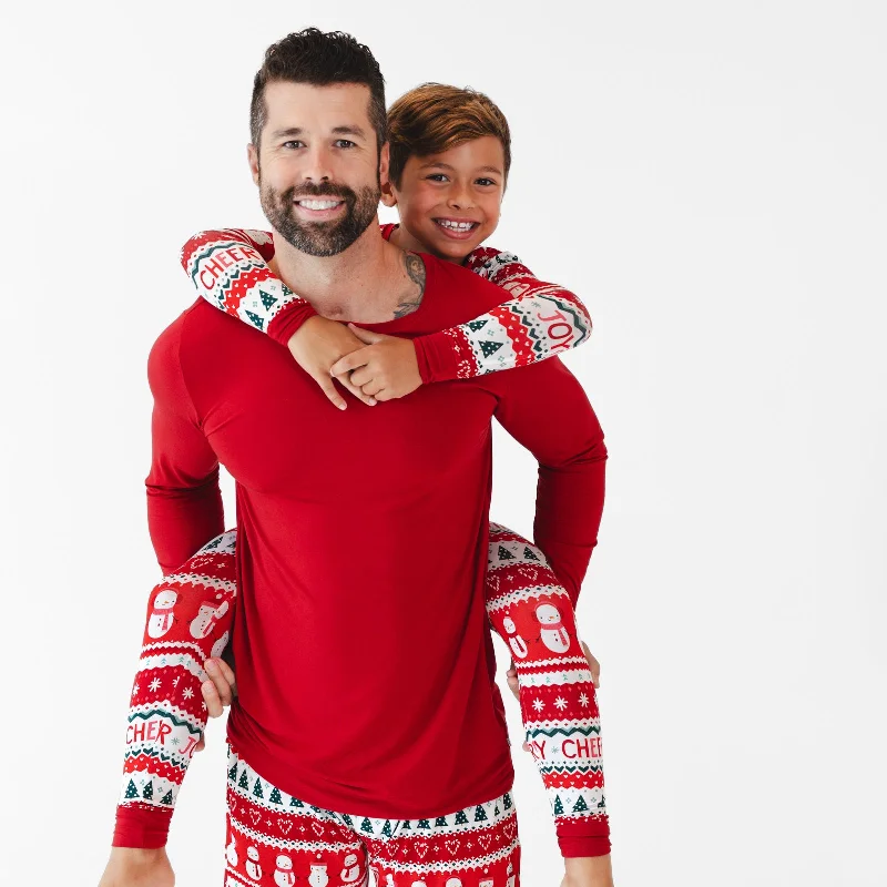 Holiday Red Men's Pajama Top